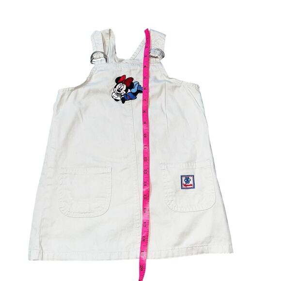 Vintage Disney embroidered Minnie Mouse and flower overall khaki dress size 24M - Picture 6 of 7